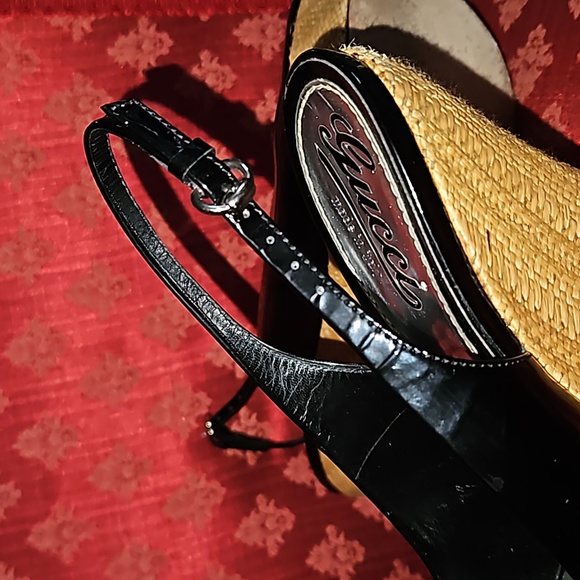 Gucci Leather Espadrilles Wedge Wedges - Picture 8 of 9